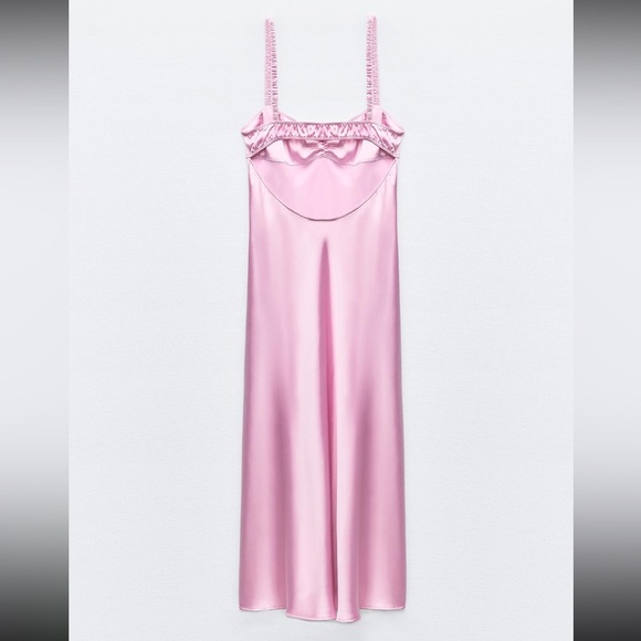 Satin effect midi slip dress M - Picture 5 of 11